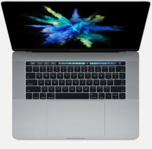 MacBook Pro 15" Touch Bar Late 2016 (Intel Quad-Core i7 2.7 GHz 16 GB RAM 512 GB SSD), Space Gray, Intel Quad-Core i7 2.7 GHz, 16 GB RAM, 512 GB SSD