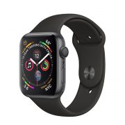 Watch Series 4 Aluminum Cellular (44mm), Space Gray, Black Sport Band Watch Series 4 Aluminum Cellular (44mm), Space Gray, Black Sport Band