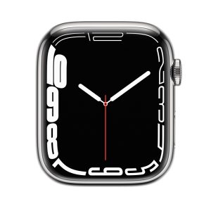 Watch Series 7 Steel Cellular (45mm), Silver, Midnight Blue Sport Band