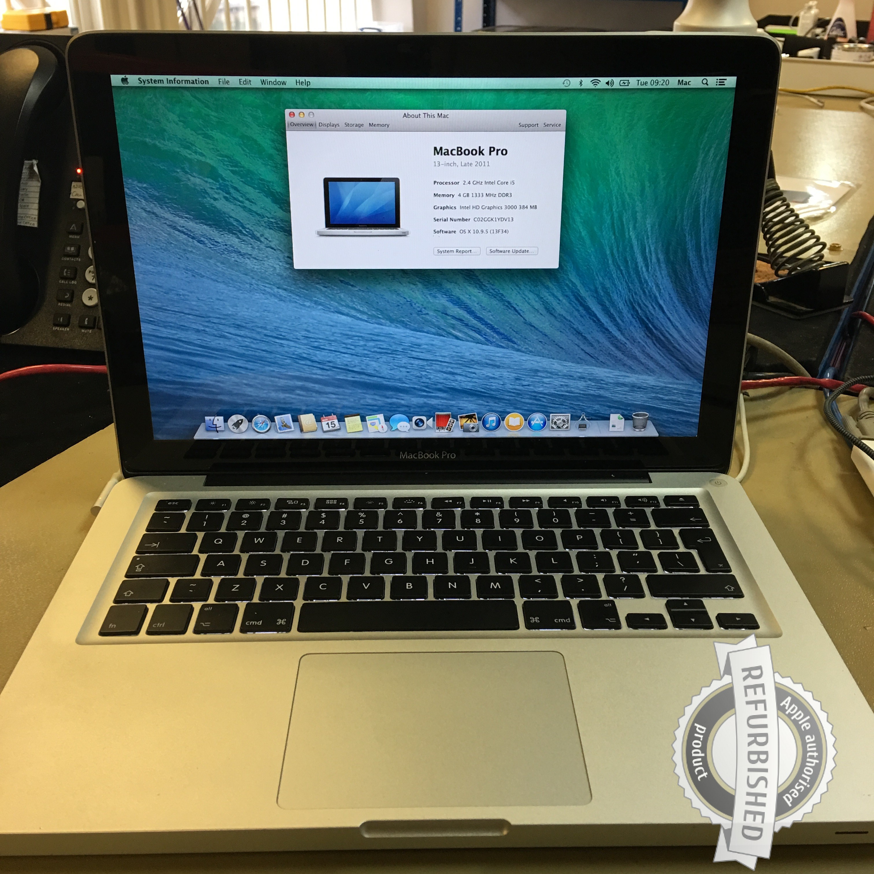 Refurbished MacBook Pro 13" 2.4 GHz Intel Core i5 / 4 GB 1333 MHz DDR3